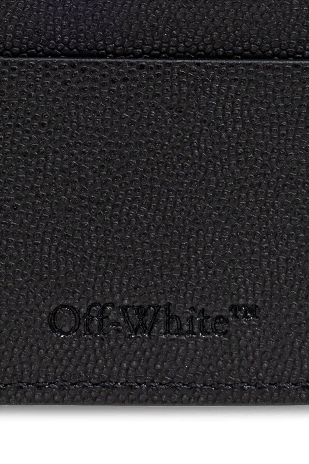 Shop Off-white Jitney Logo Plaque Card Holder In Black