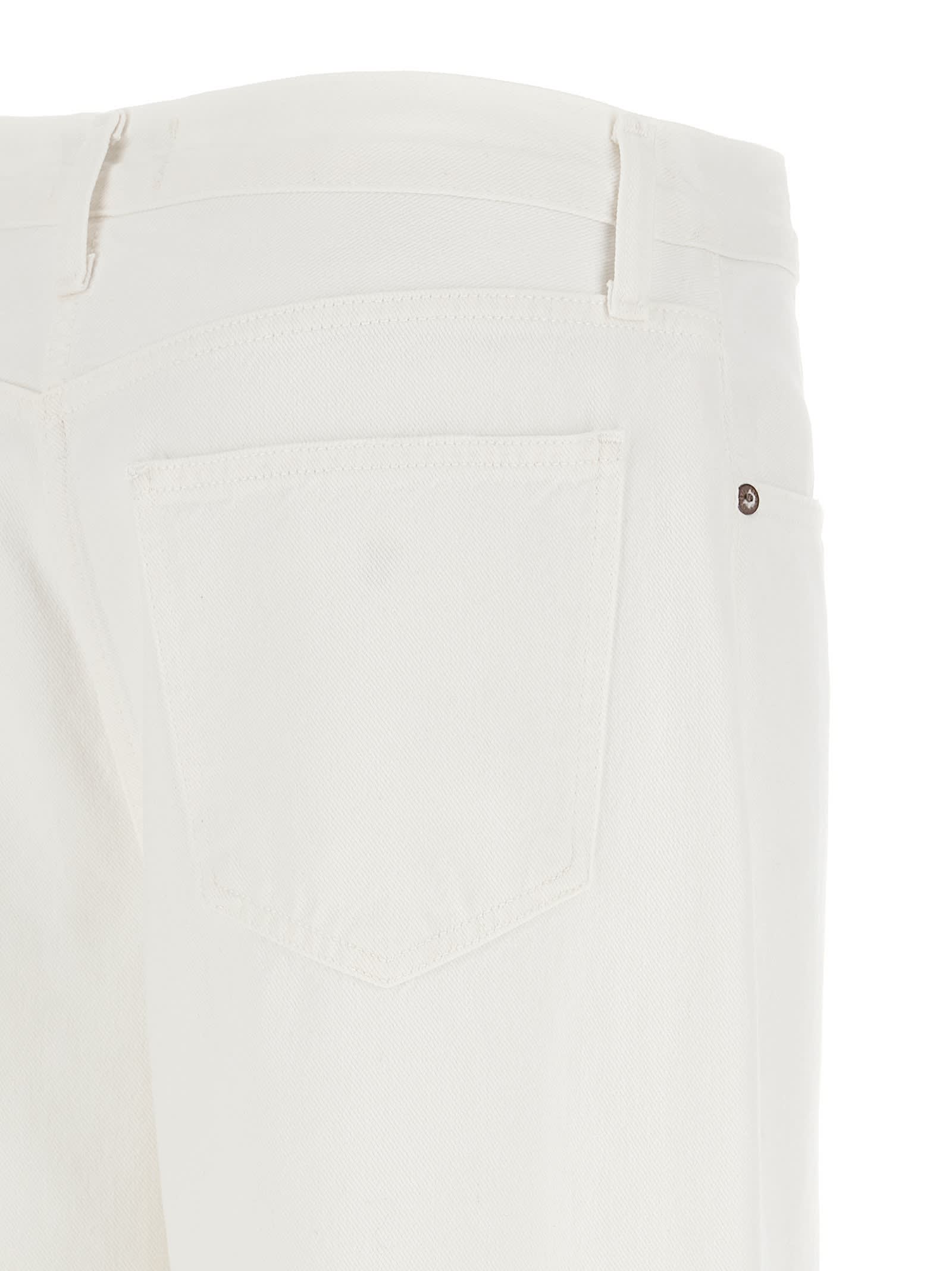 Shop Agolde Low Slung Baggy Jeans In White