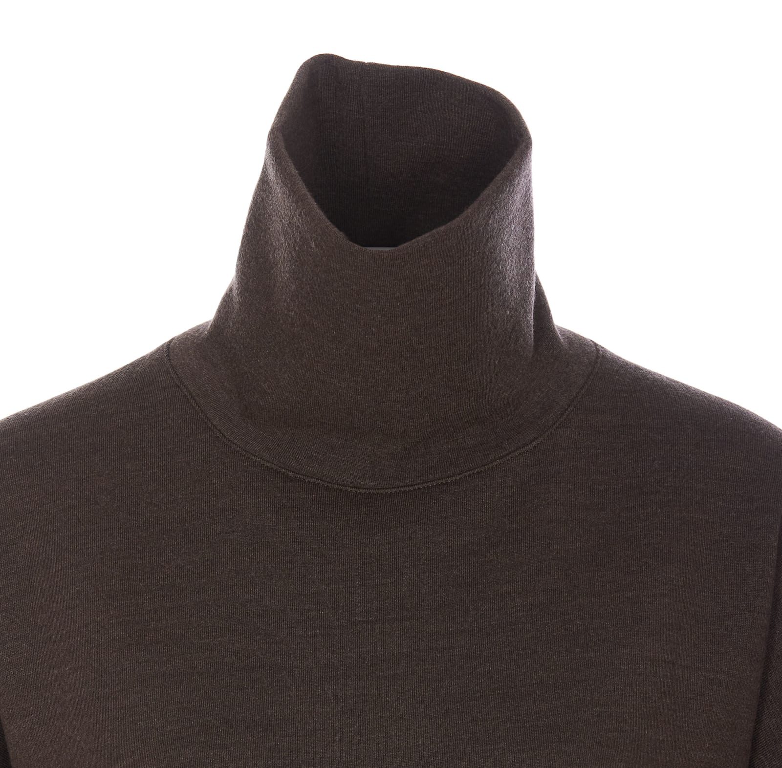 Shop Lemaire High Neck Sweater In Brown