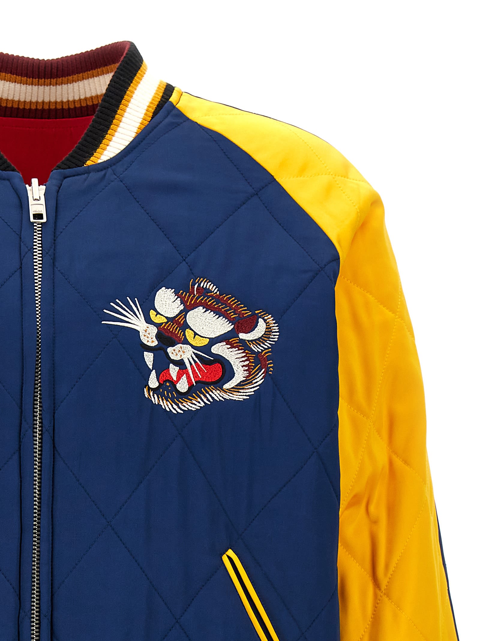 Shop Kenzo Star Tiger Souvenir Bomber Jacket In Multicolor