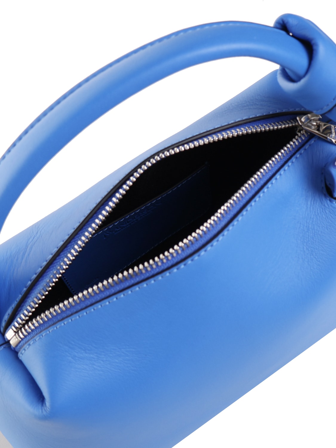 Shop Jw Anderson Small Corner Bag In Leather In Blue