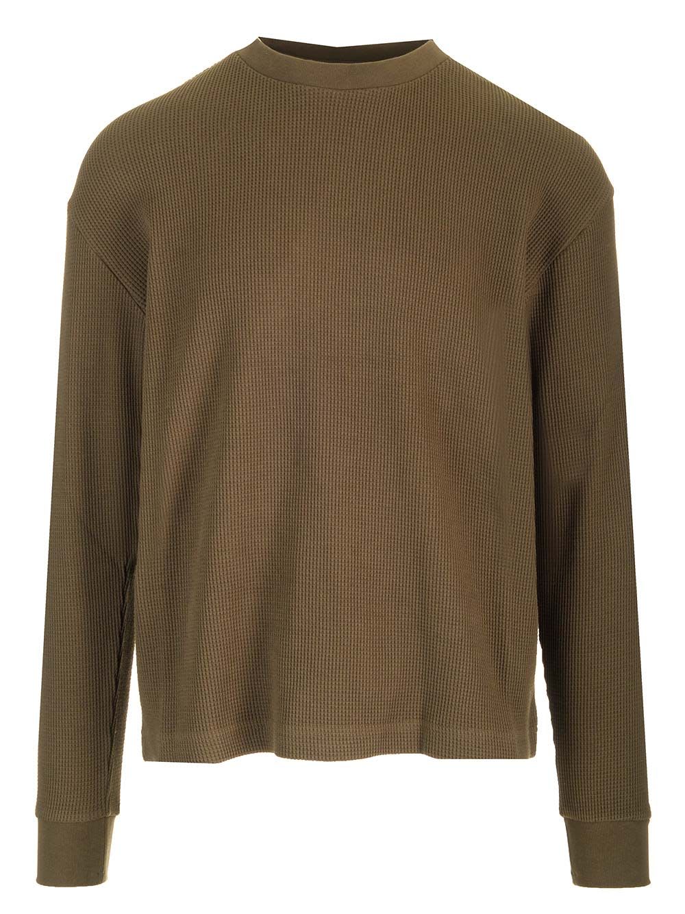 Shop Burberry Cotton Crewneck Sweatshirt In Green