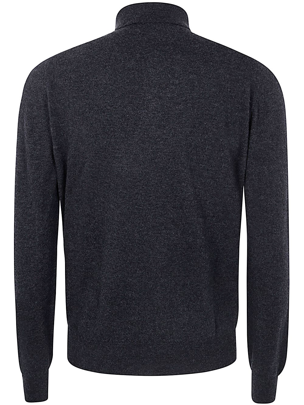 Shop Filippo De Laurentiis Long Sleeves Cashmere Wool Polo Neck In Grey