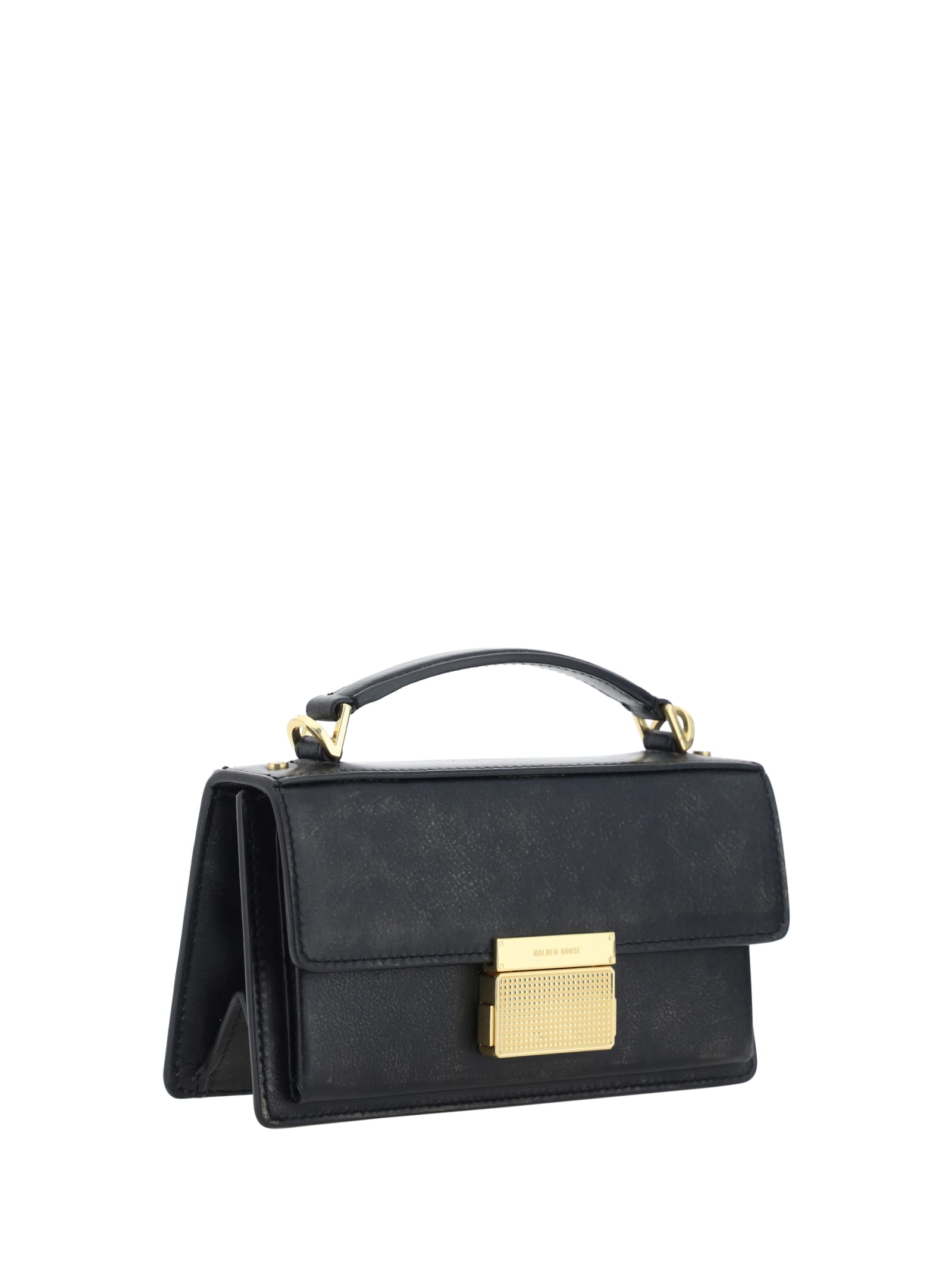 Shop Golden Goose Venezia Small Shoulder Bag In Black