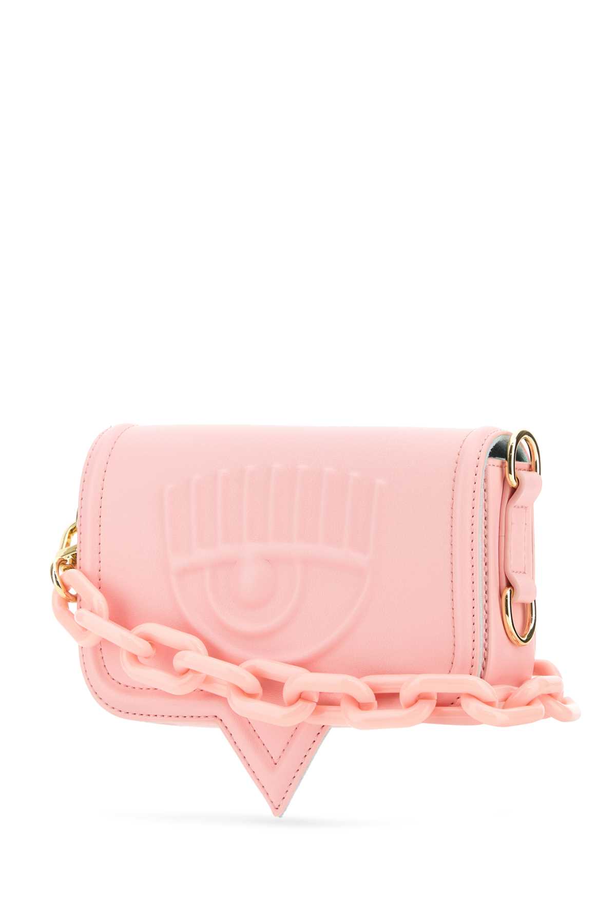 Shop Chiara Ferragni Pink Synthetic Leather Small Eyelike Crossbody Bag In Fairytale
