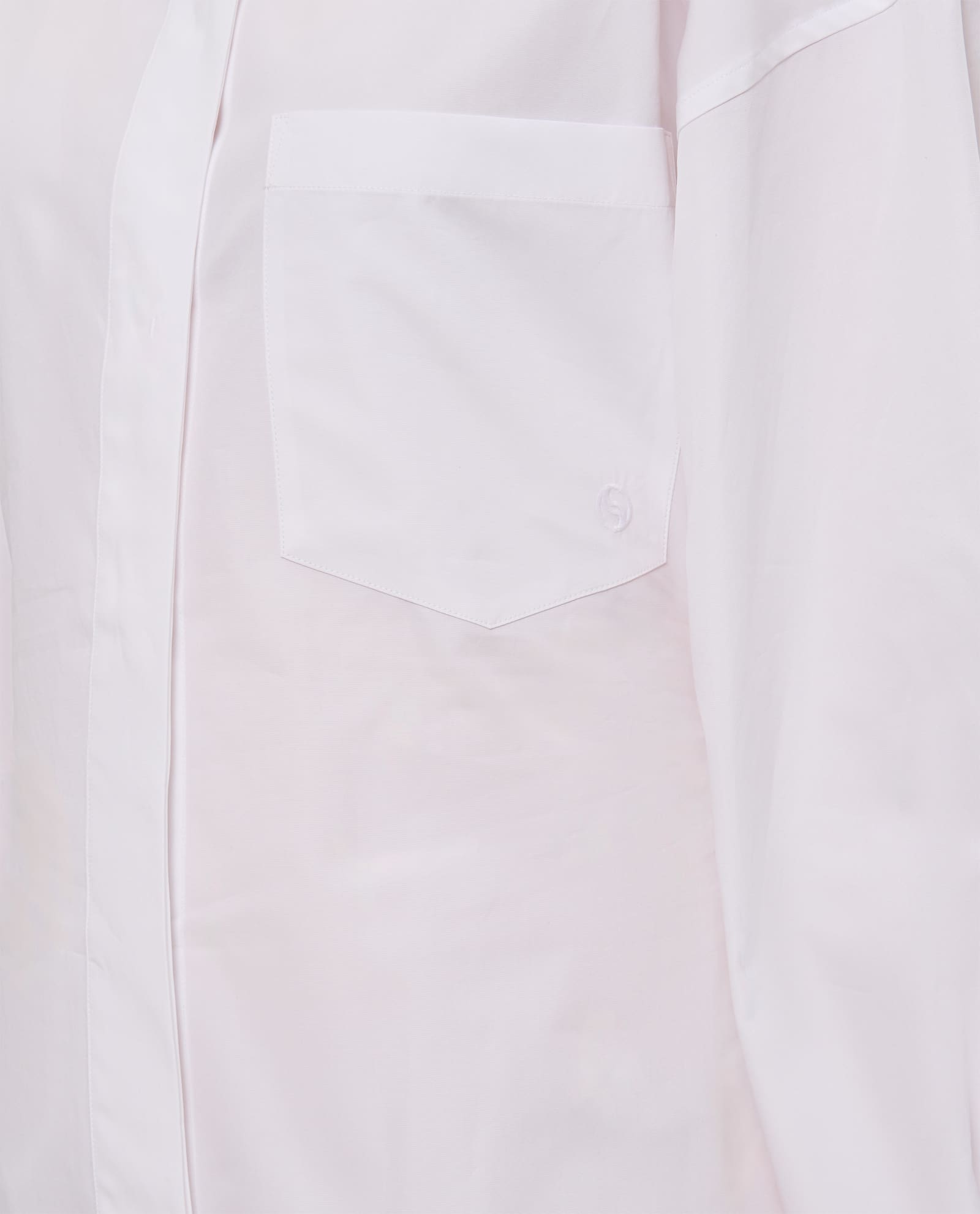 Shop Stella Mccartney Cotton Shirt Dress In White
