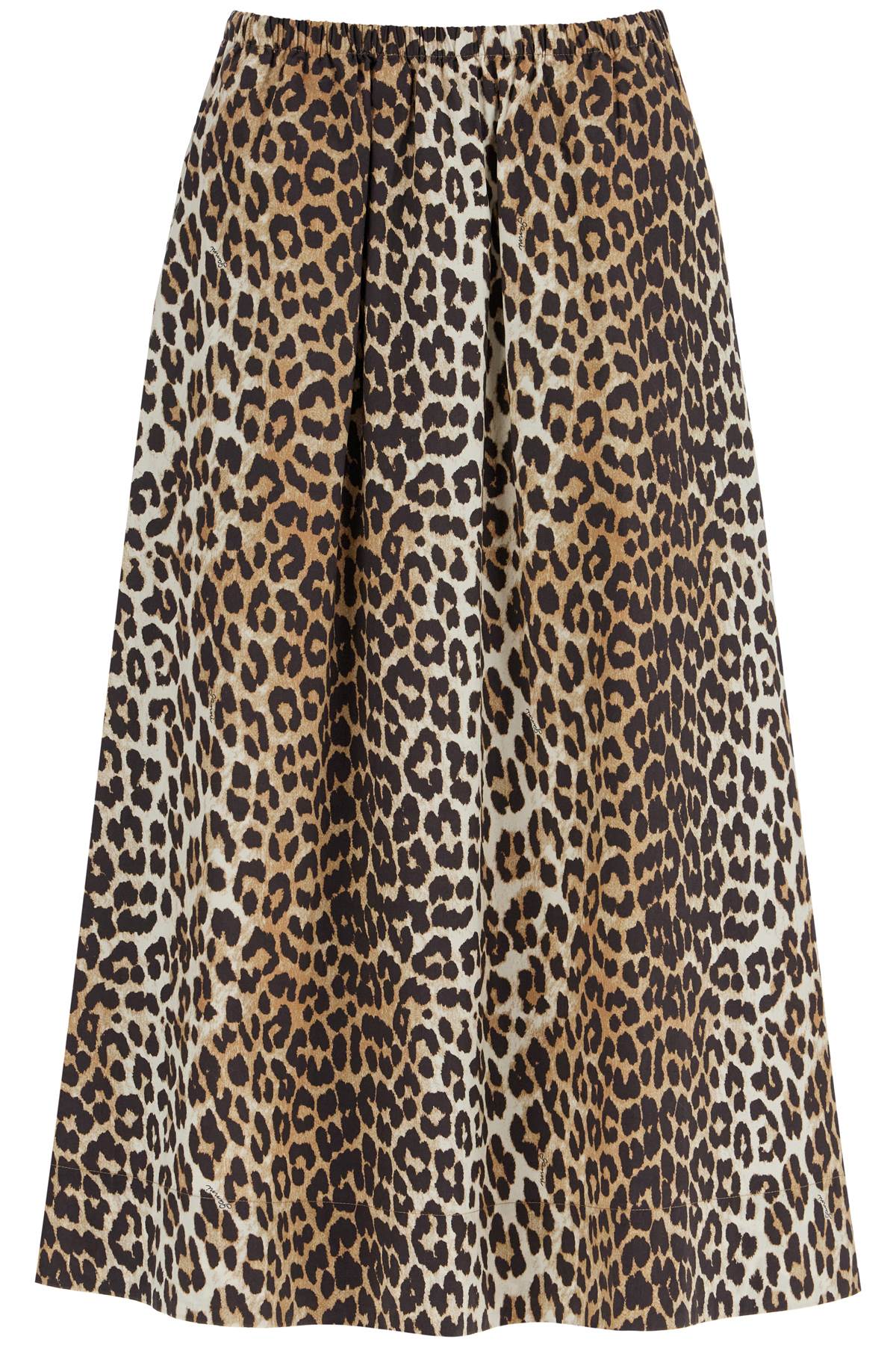 Long Leopard Print Maxi Skirt