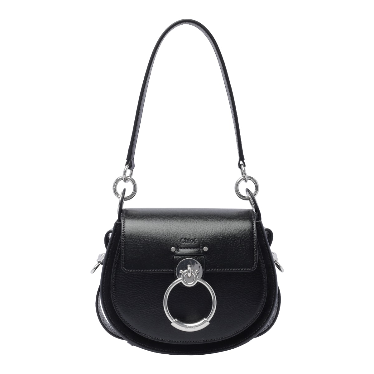 Shop Chloé Small Tess Crossbody Bag In Black