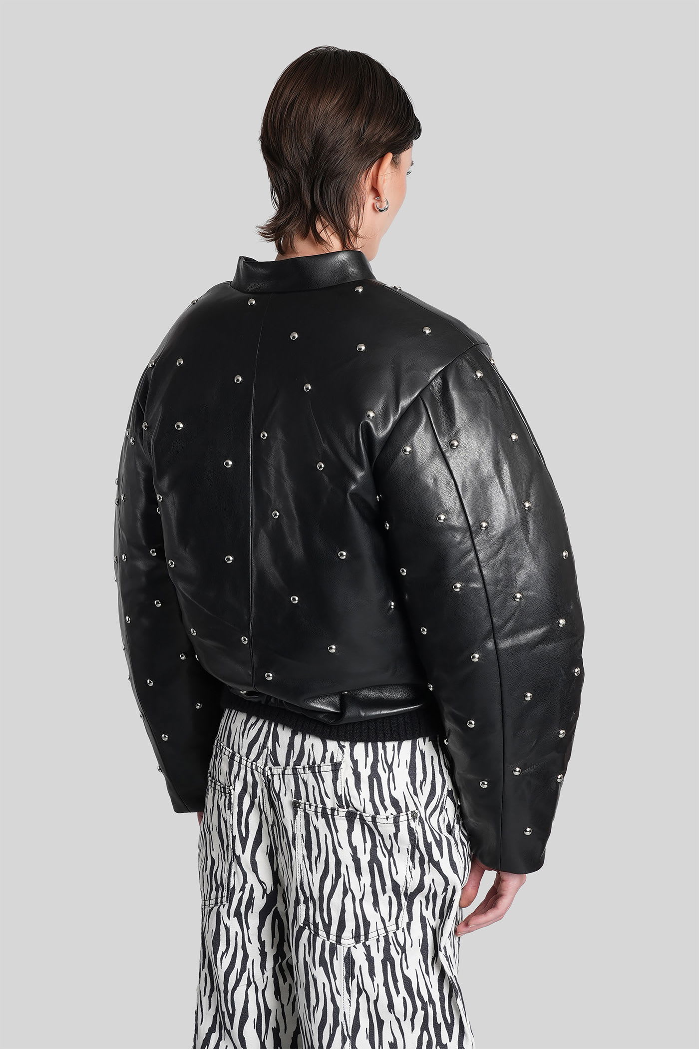 Rotate Birger Christensen Bomber Jacket In Black Polyester In Black