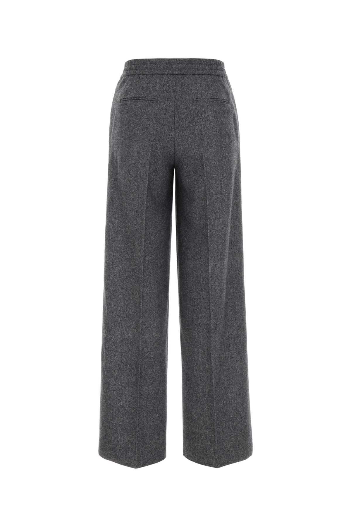 Shop Pt Torino Grey Stretch Wool Blend Palazzo Pant In Grigio