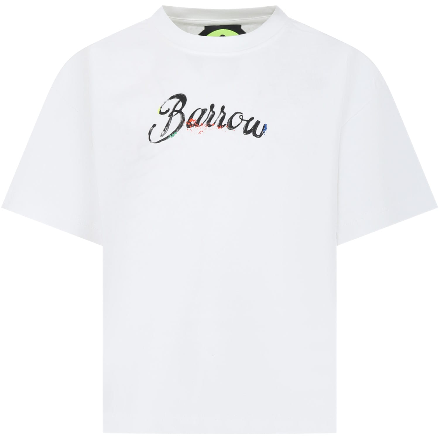 Shop Barrow White T-shirt For Kids With Logo In Off White
