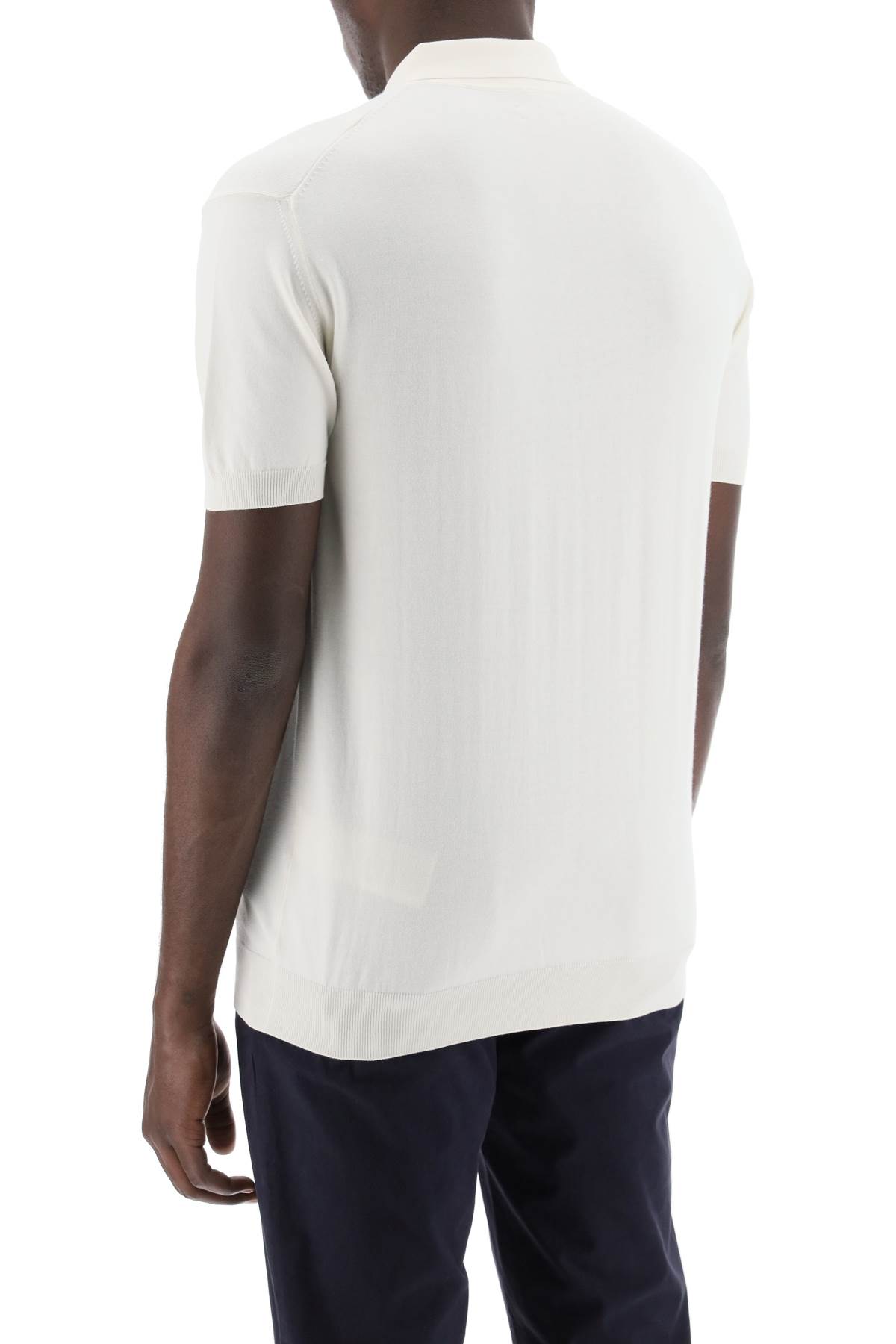 Shop Baracuta Short-sleeved Cotton Polo Shirt For In Ivory (white)