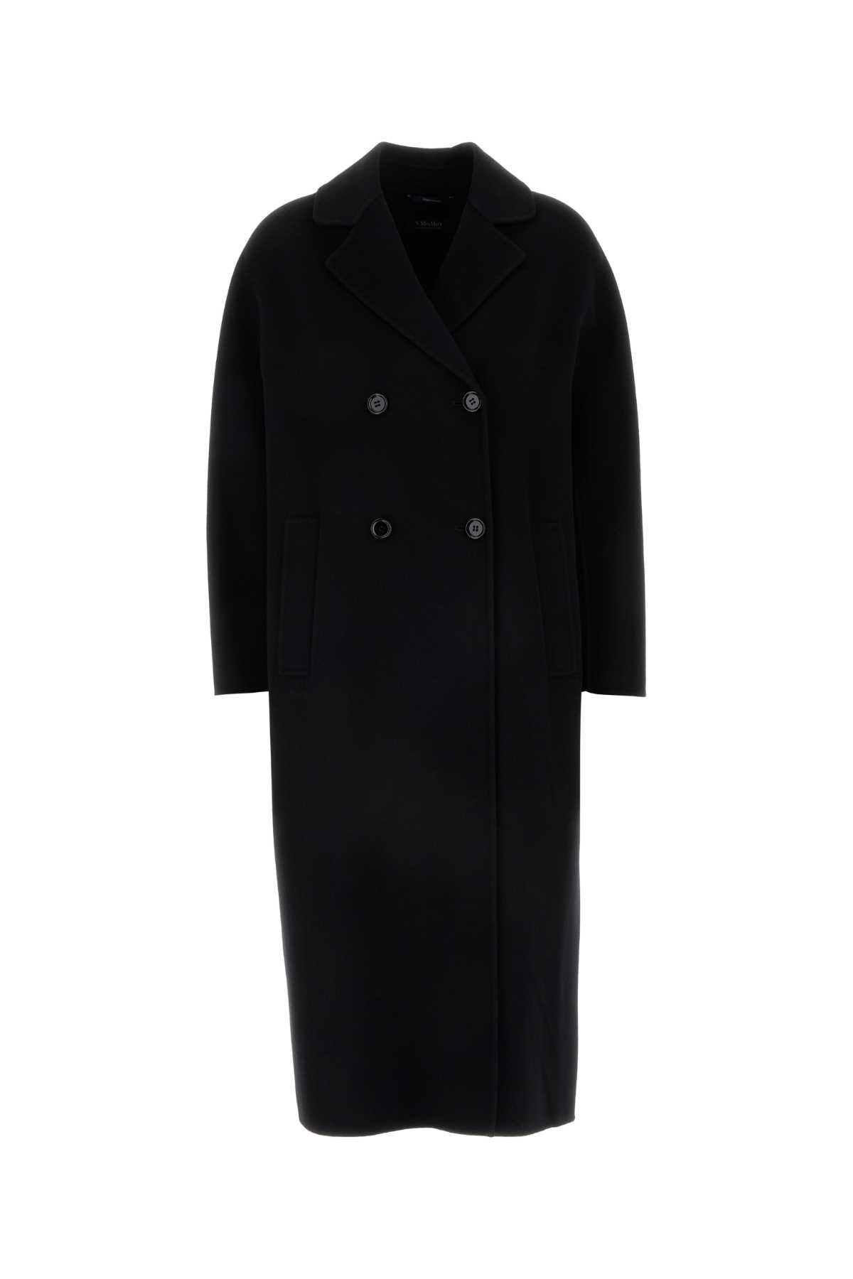 's Max Mara Black Wool Capi Coat