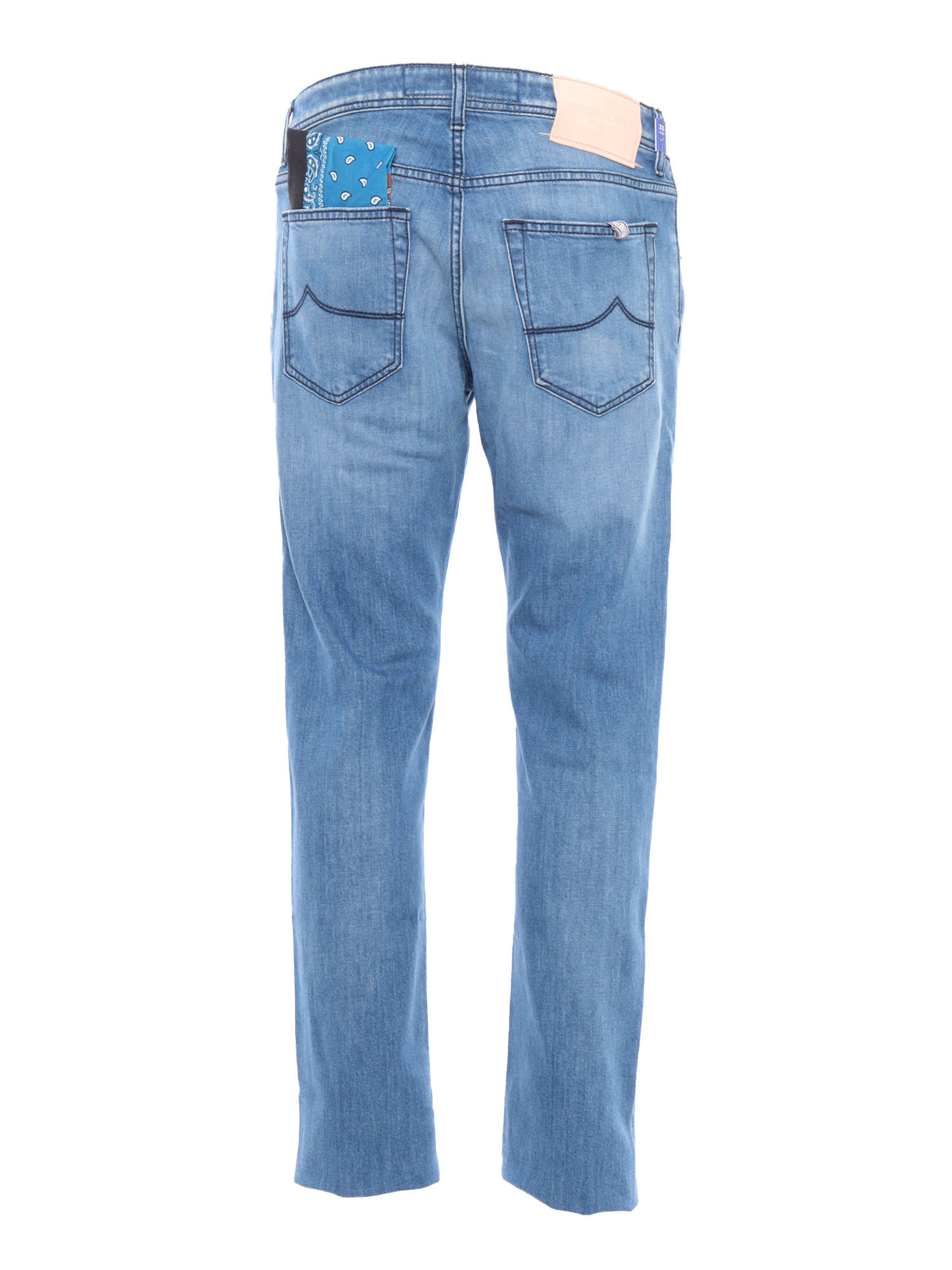 Shop Jacob Cohen 5 Pockets Denim Pants In Multicolor
