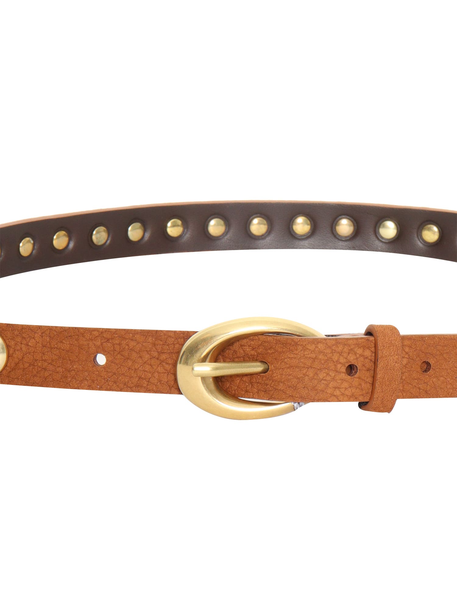Shop Orciani Studded Belt In Brown