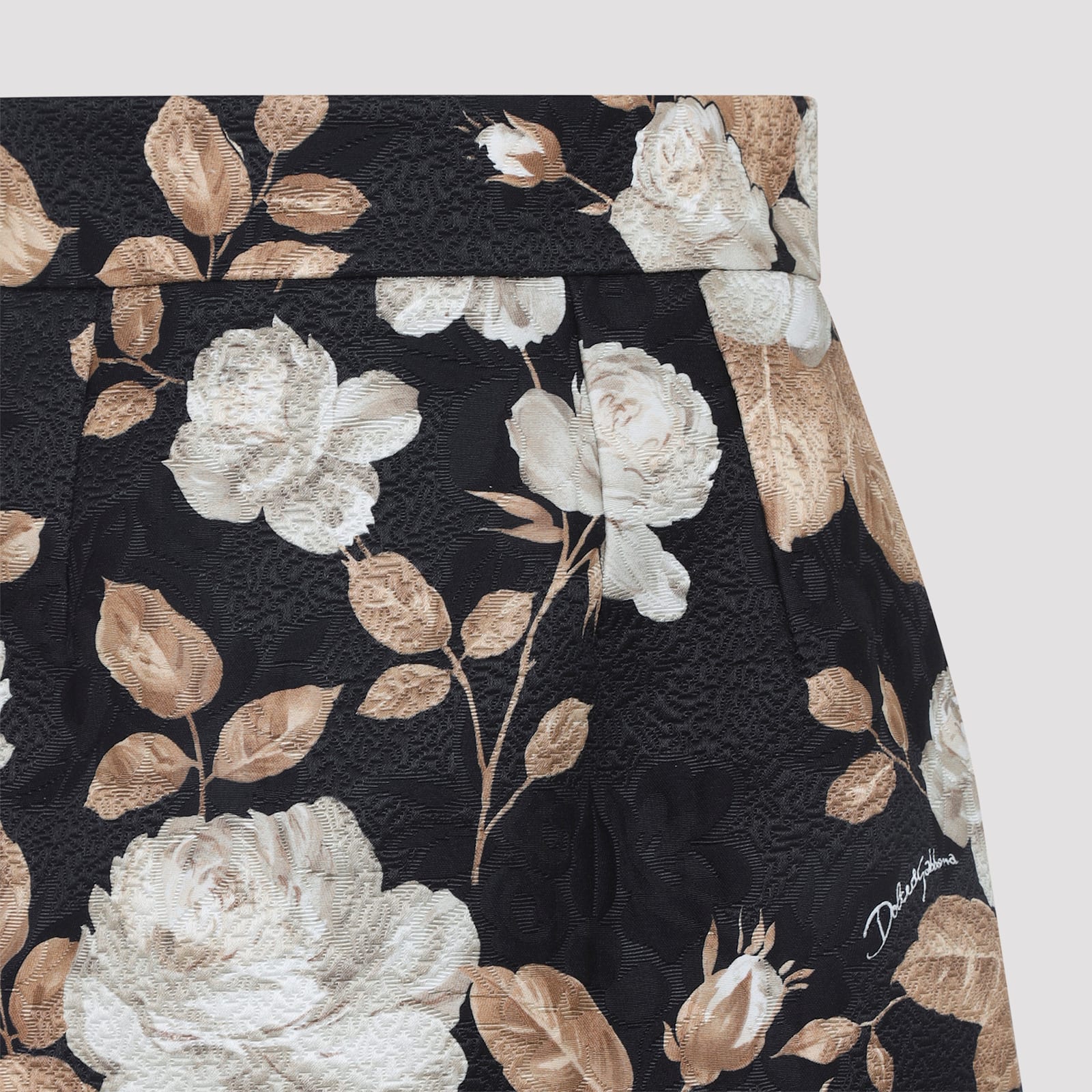 Dolce & Gabbana Multicolour Jacquard Floral Skirt In Multi