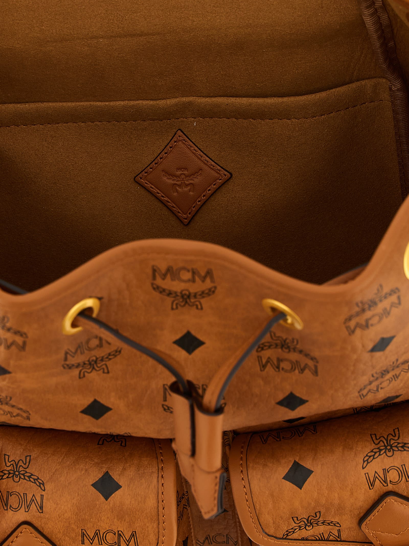 Mcm Aren Backpack In Brown