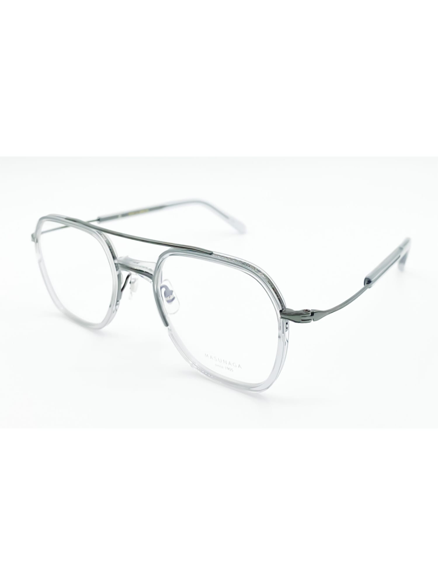 Shop Masunaga Gms/115 Eyewear In Clear Gry