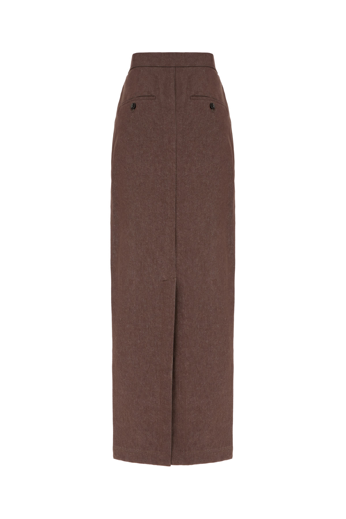 Max Mara 'panosa' Cotton Midi Skirt In Brown In Marrone