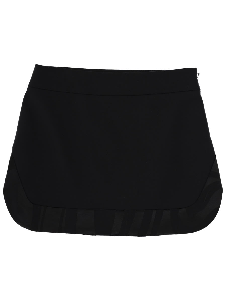 Pucci Wool Miniskirt In Black