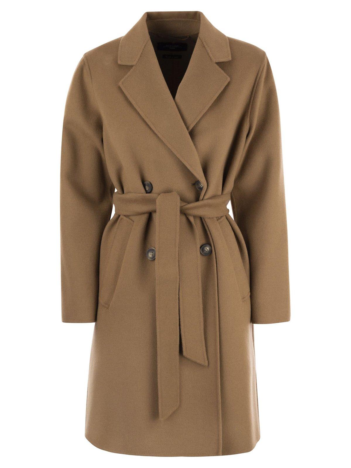 WEEKEND MAX MARA DOUBLE-BREASTED BELTED COAT