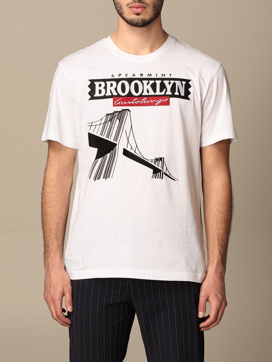 Hydrogen T-shirt Hydrogen Cotton T-shirt With Brooklyn Print