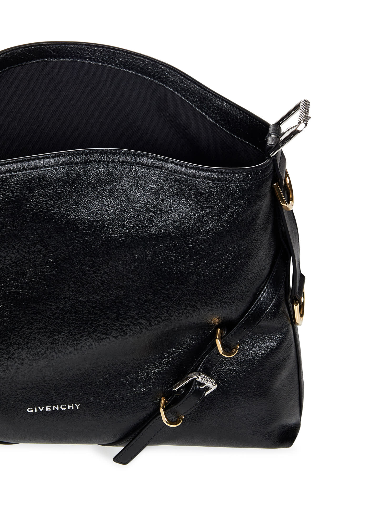 Shop Givenchy Voyou Medium Shoulder Bag In Black