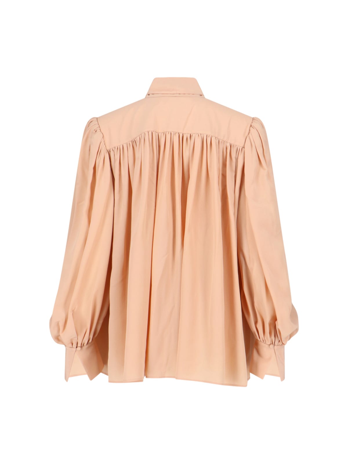 Chloé Stylish Top With Bow Tie Neck In Multi