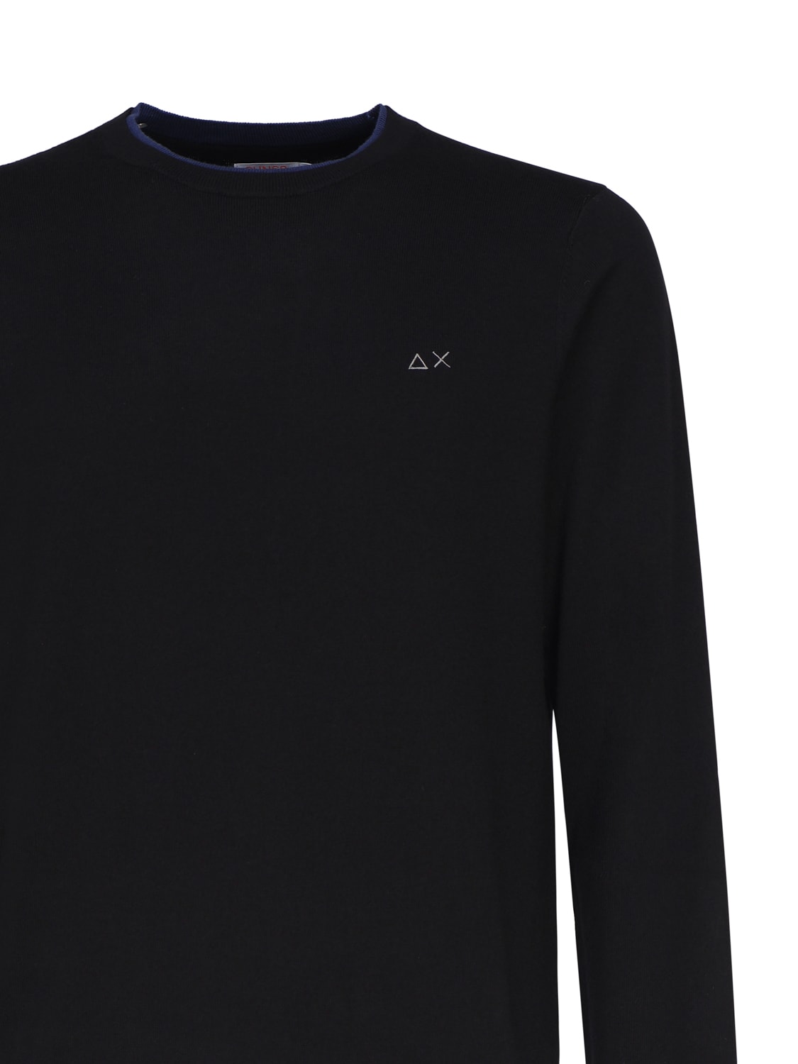 Shop Sun 68 Sweater With Embroidered Logo In Black