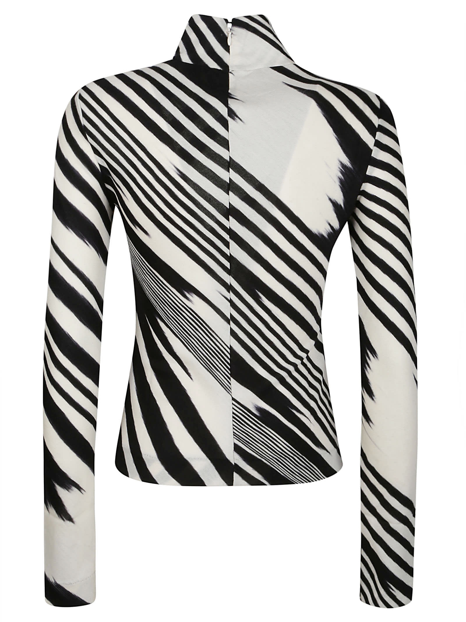 Shop Missoni Turtle Neck Sweater In Black/white Space Dyed