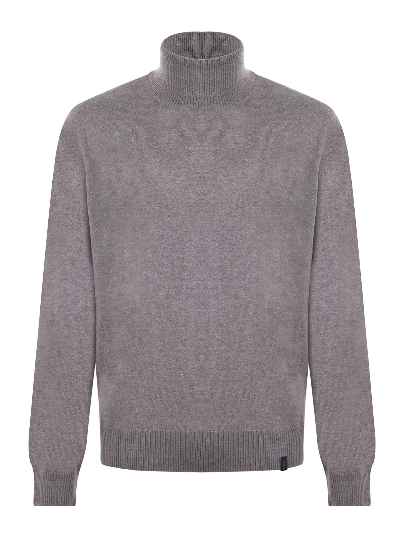 Shop Fay Turtleneck In Dove Grey