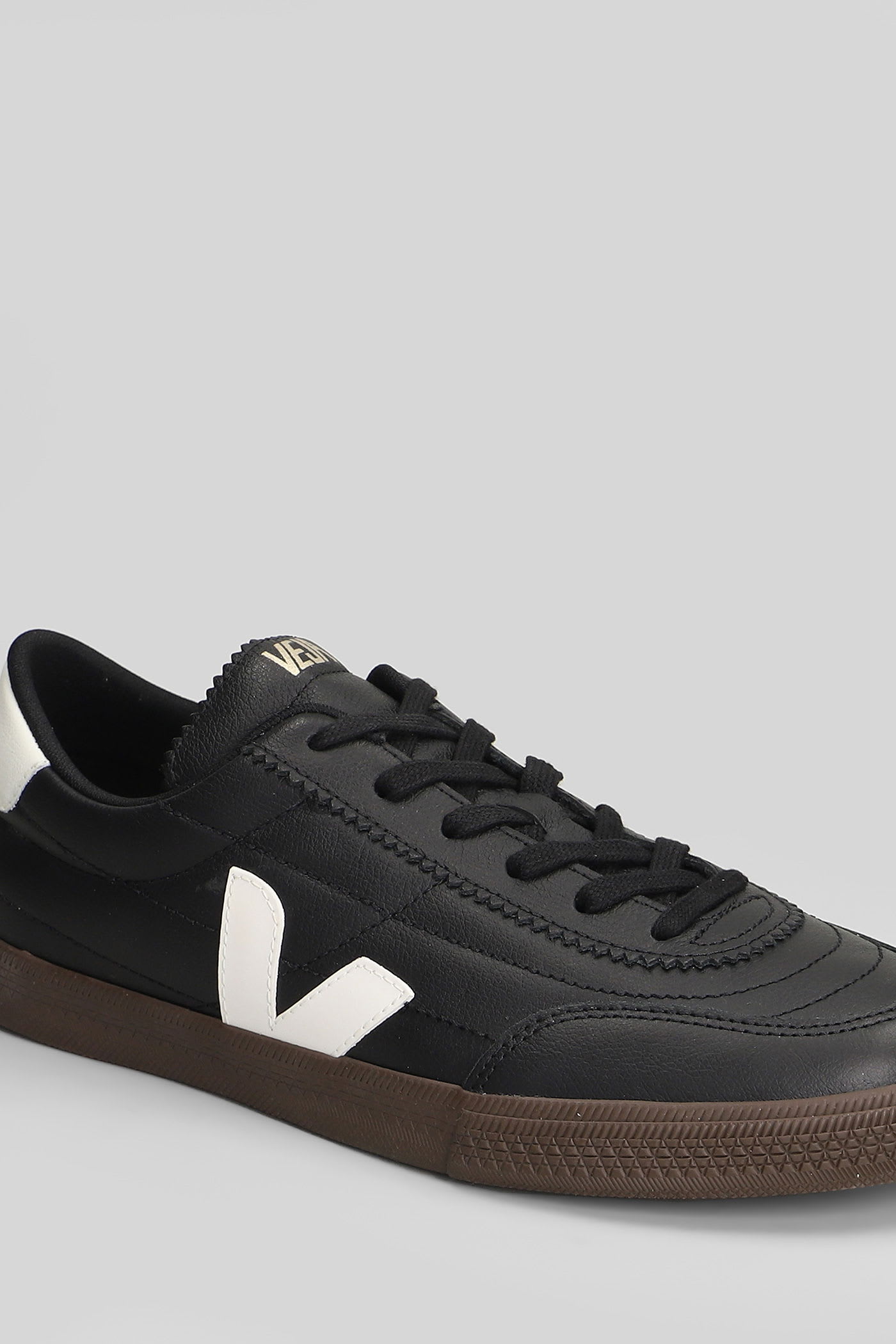 Veja Panenka Black Sneaker With Logo On The Side And Contrasting Heel In Leather Unisex In Multi