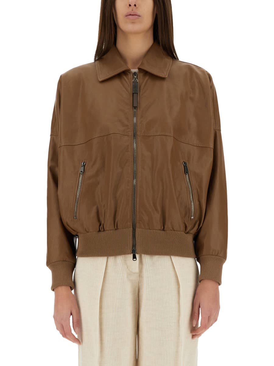 BRUNELLO CUCINELLI LEATHER JACKET 