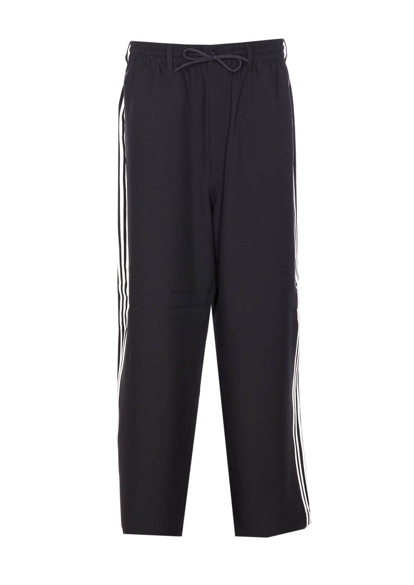 Y-3 3-stripes Logo Trousers In Black