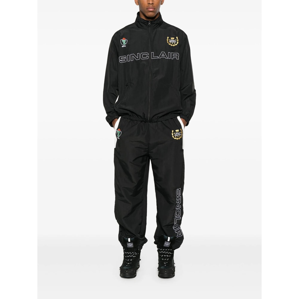 Sinclair Black Sfc Nylon Track Pants In Black