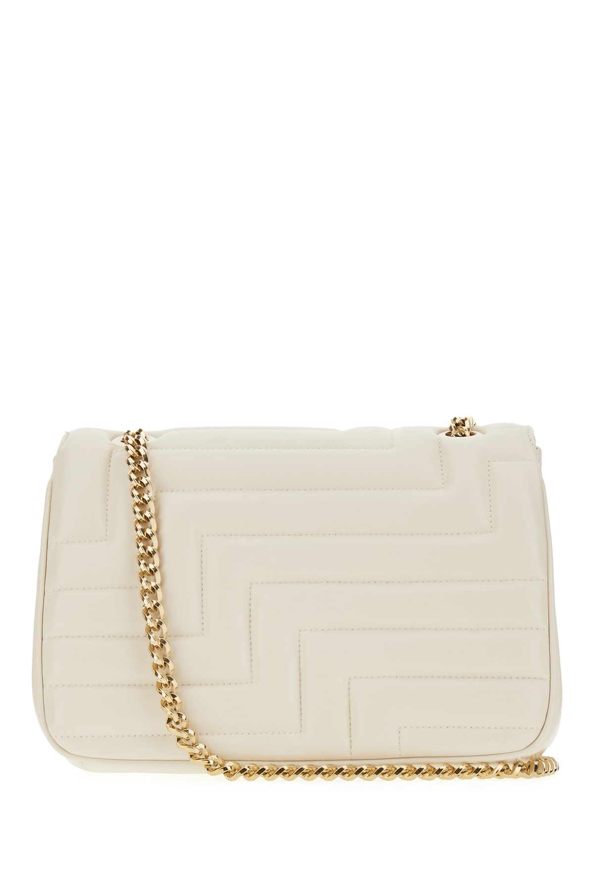 Shop Jimmy Choo Ivory Nappa Leather Avenue Shoulder Bag In Lattelightgold