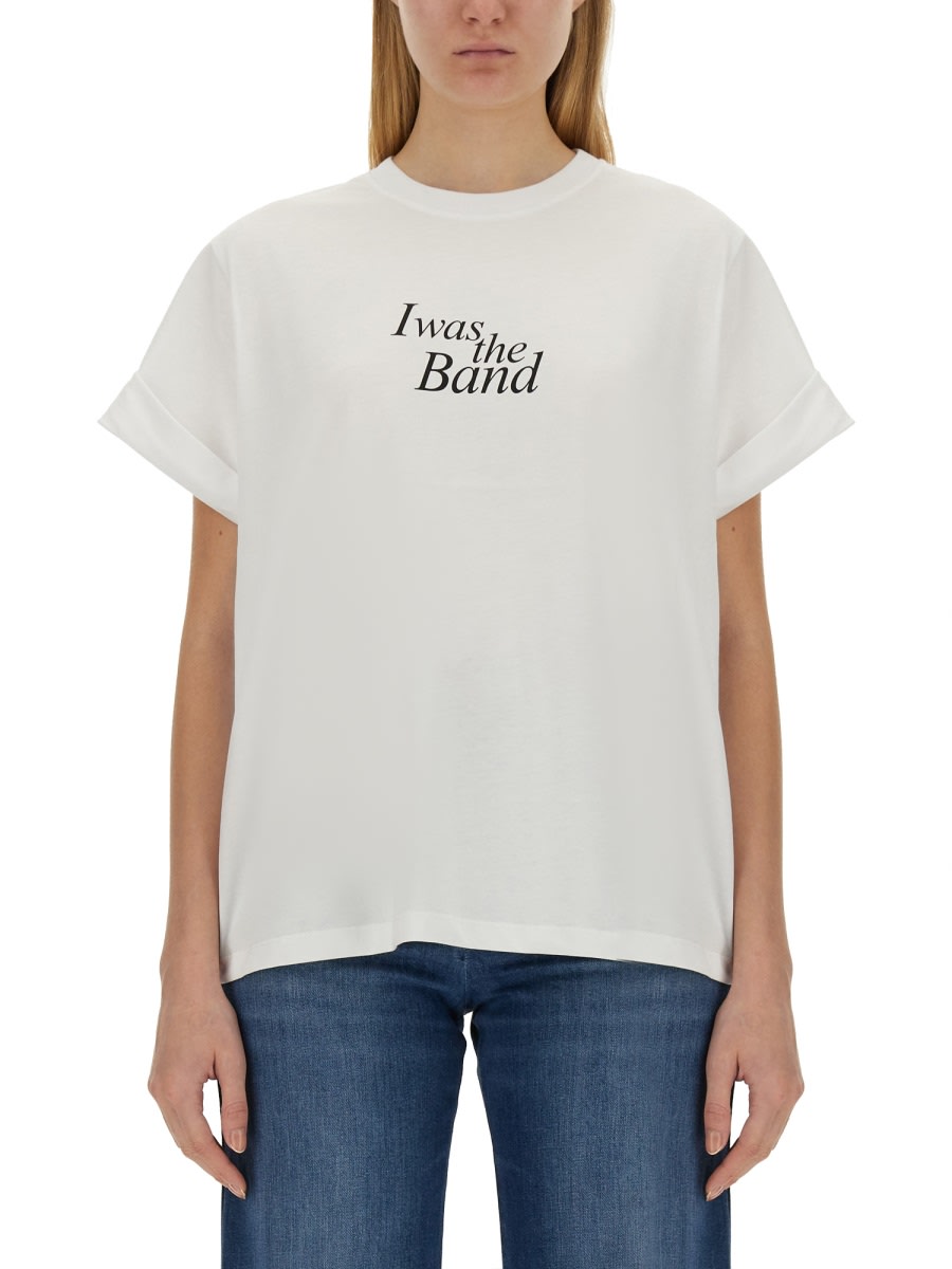 Shop Victoria Beckham I Was The Band T-shirt In White