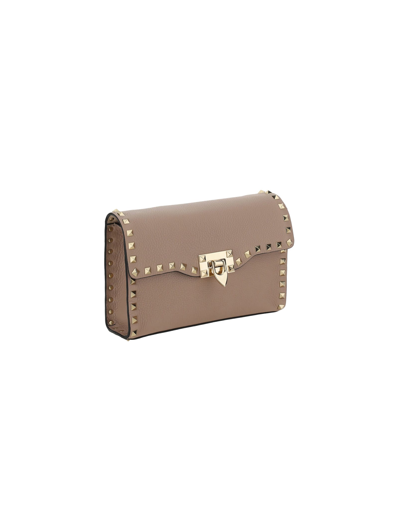 Valentino Garavani Women Rockstud Small Leather Shoulder Bag In Powder