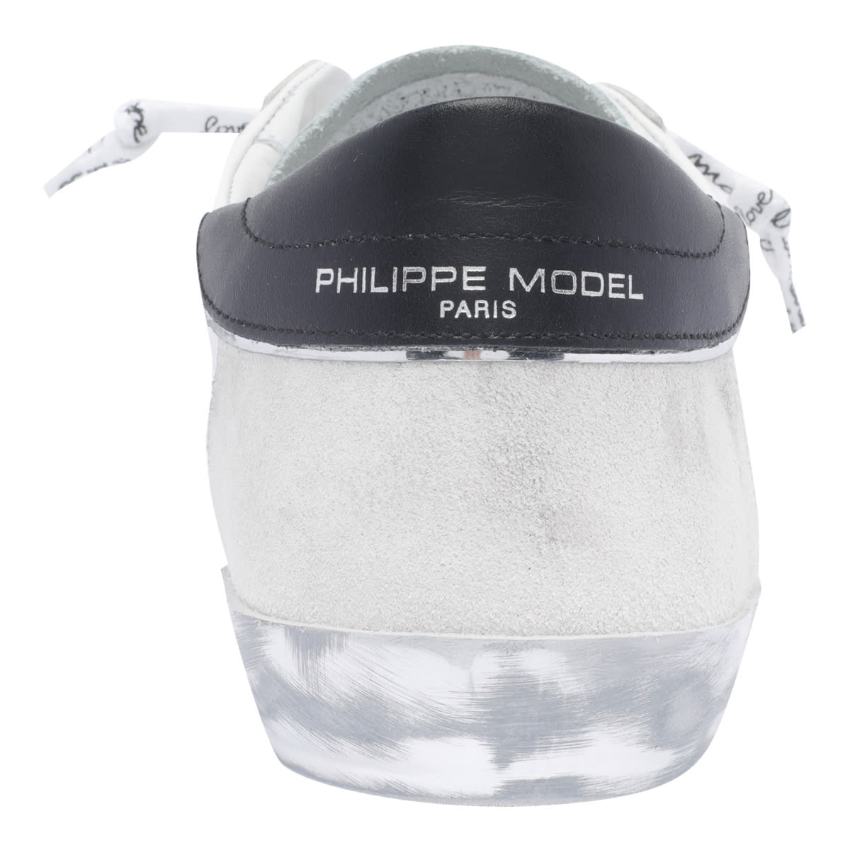 Philippe Model Casual Round Toe Sneakers Logo In White