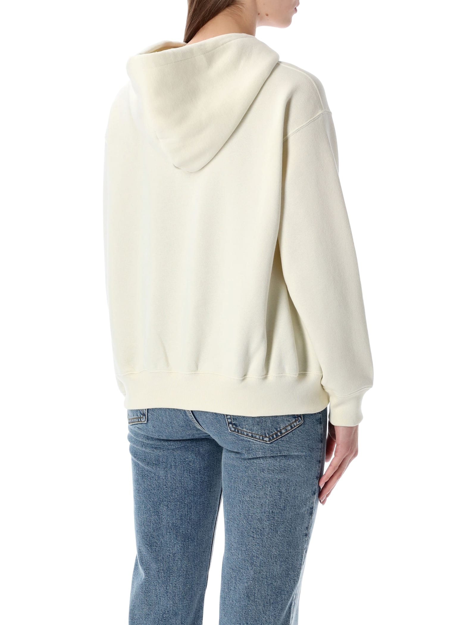 Polo Ralph Lauren Bear Hoodie Top Graphic Print Ribbed Cuffs In Neutral