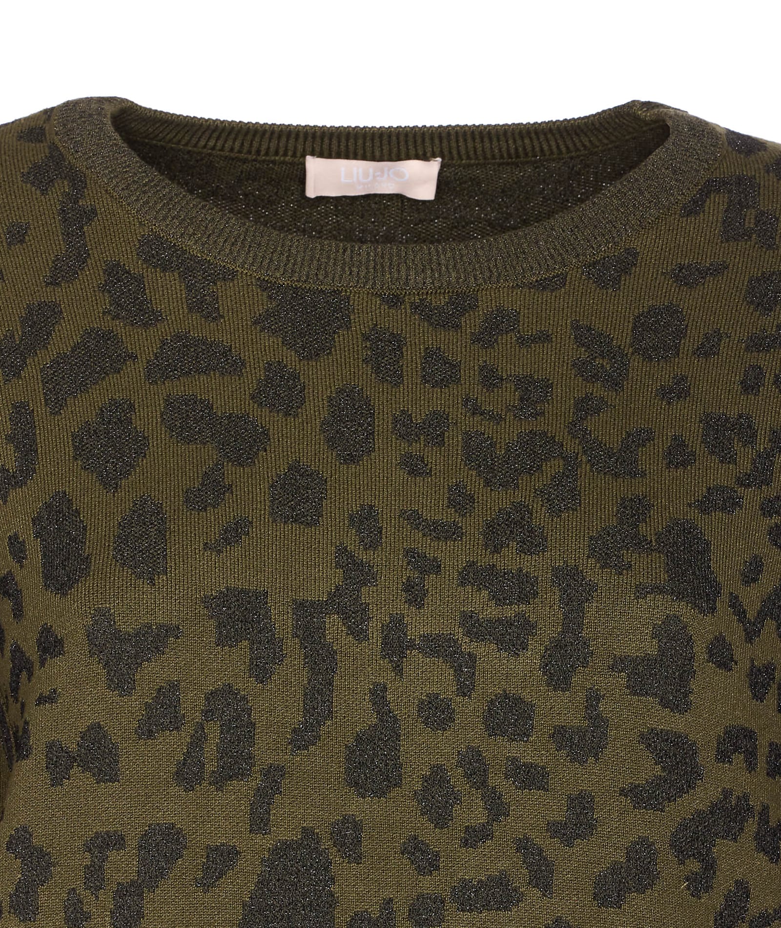 Liu •jo Leopard-print Zipped-front Sweatshirt In Animal Print