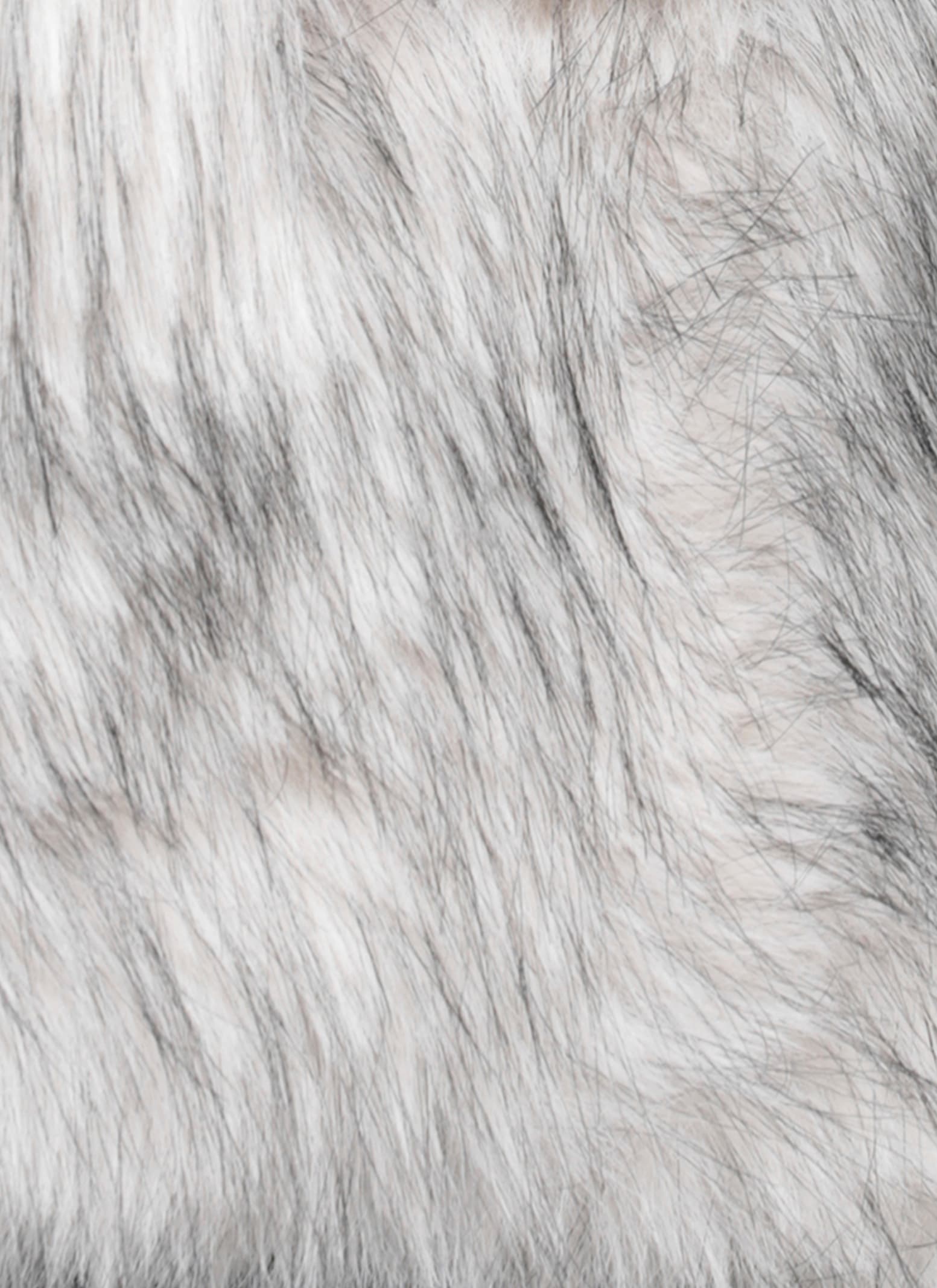 Betta Corradi Open-front Faux-fur Jacket In Gray