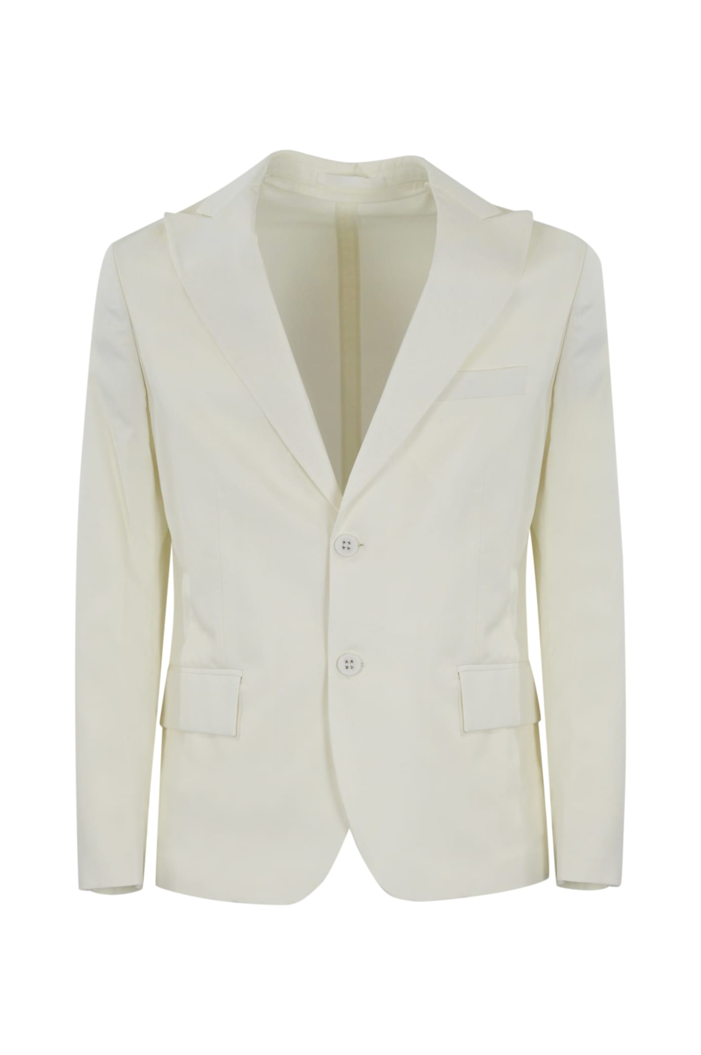 PAOLO PECORA SINGLE-BREASTED COTTON BLEND JACKET