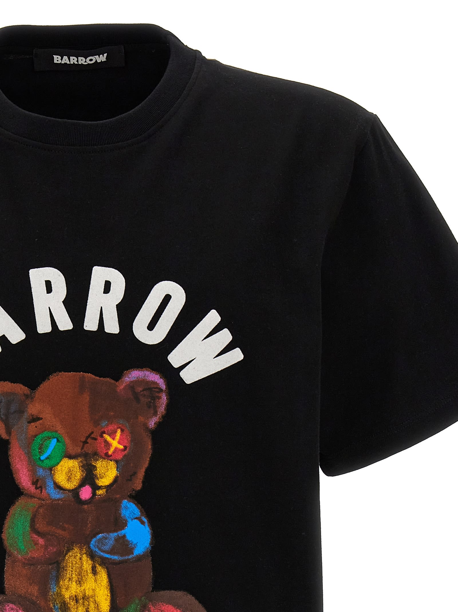Shop Barrow Printed T-shirt In Black