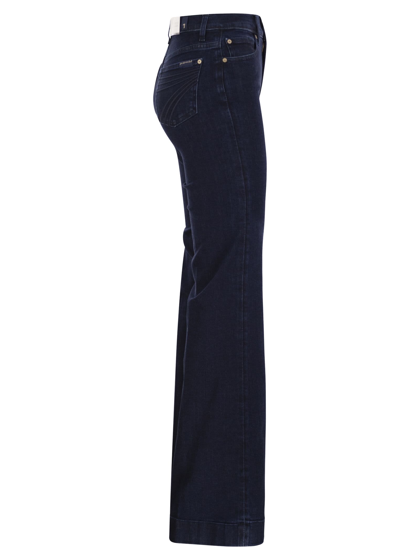 Shop 7 For All Mankind Modern Dojo - Jeans Flair Fit In Dark Blue