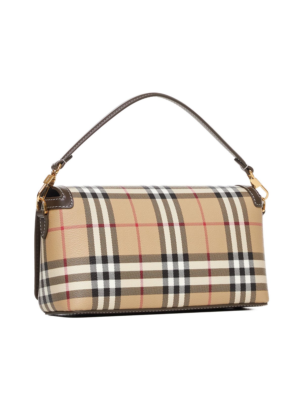 Shop Burberry Note Checked Tote Bag In Vntg Chk/military