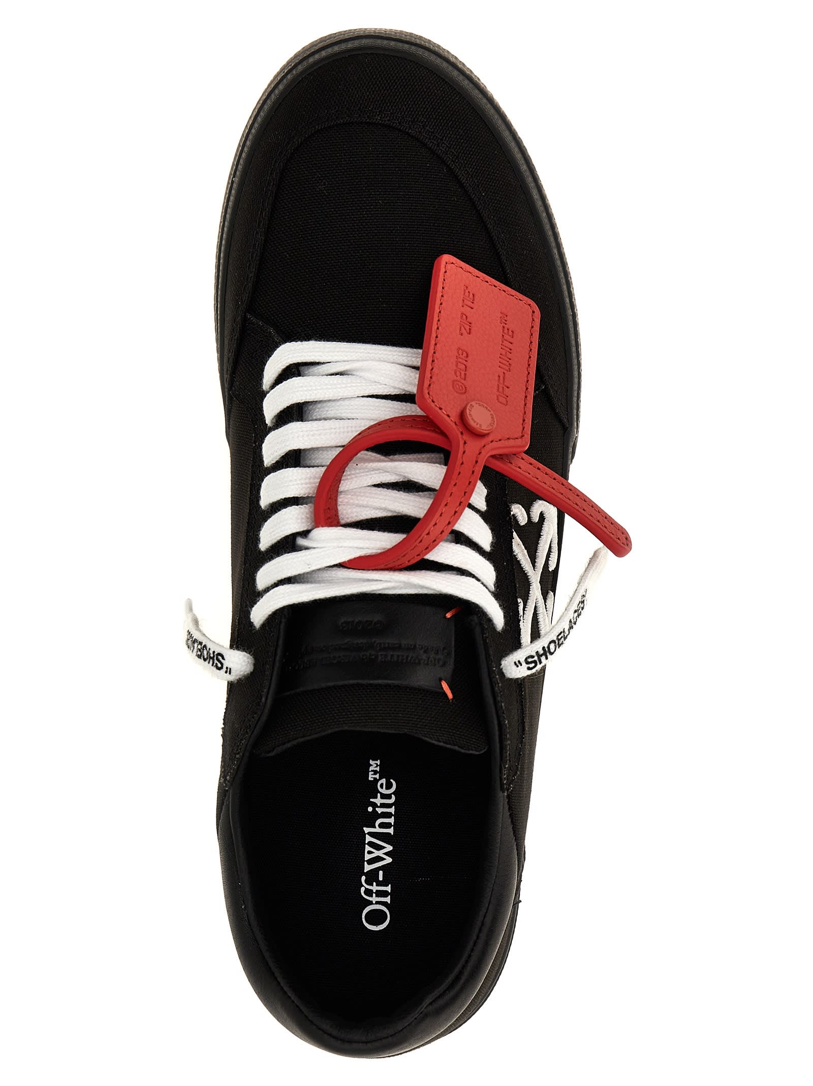 Shop Off-white New Low Vulcanized Sneakers In White/black