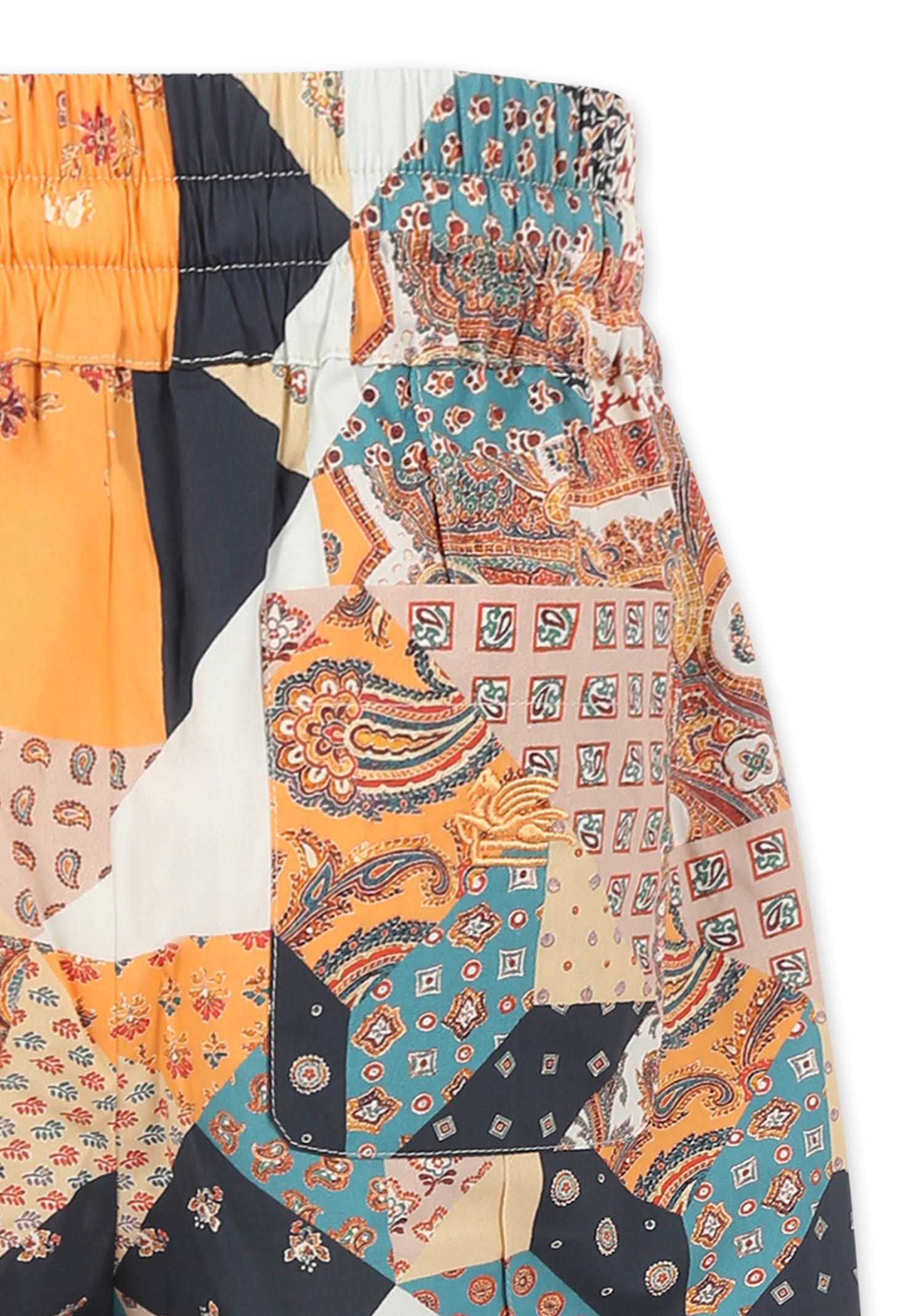 Etro Multicolor Shorts For Boy With Paisley Print In Multicolor