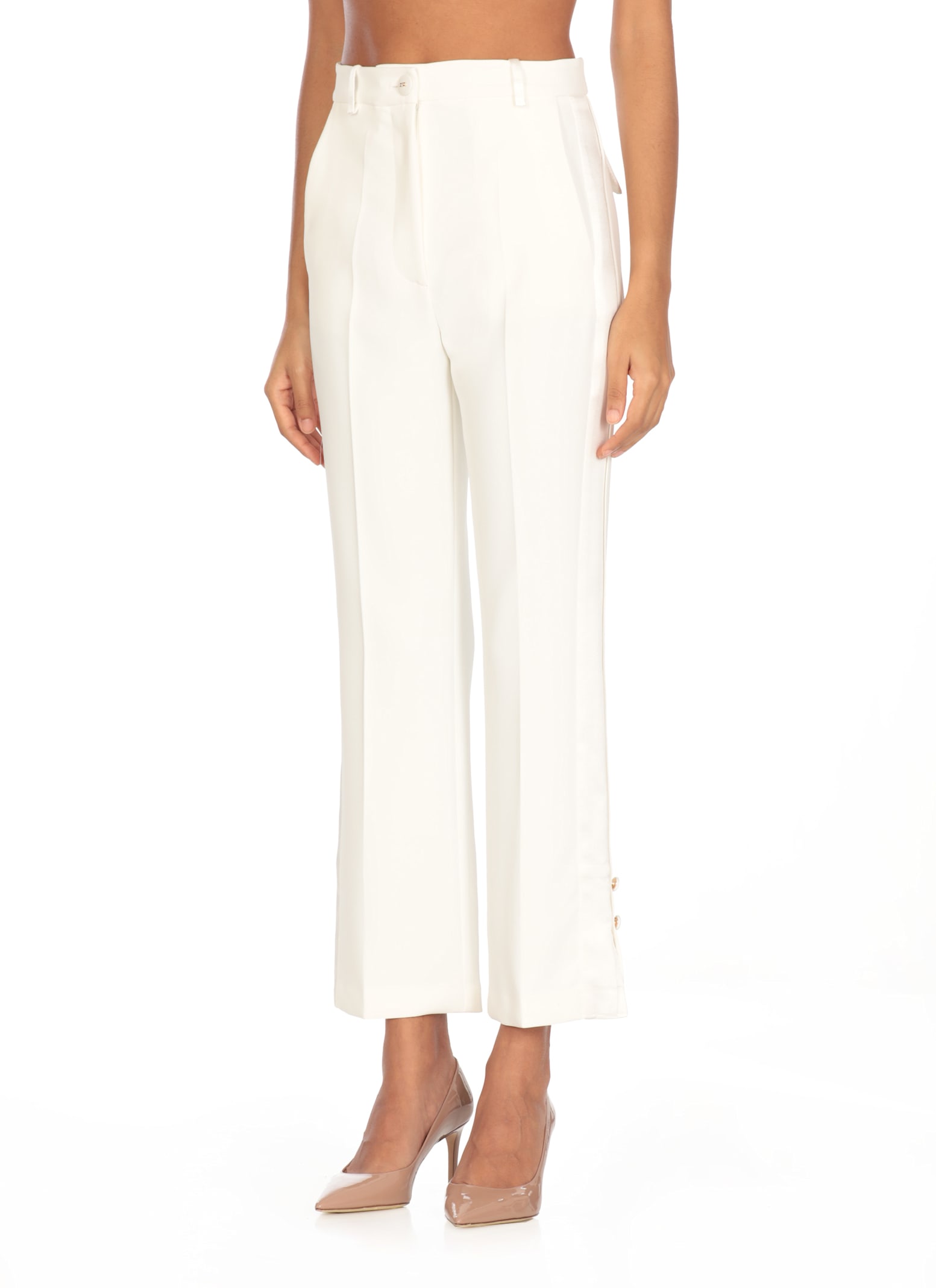 Elisabetta Franchi Pantalone In Ivory