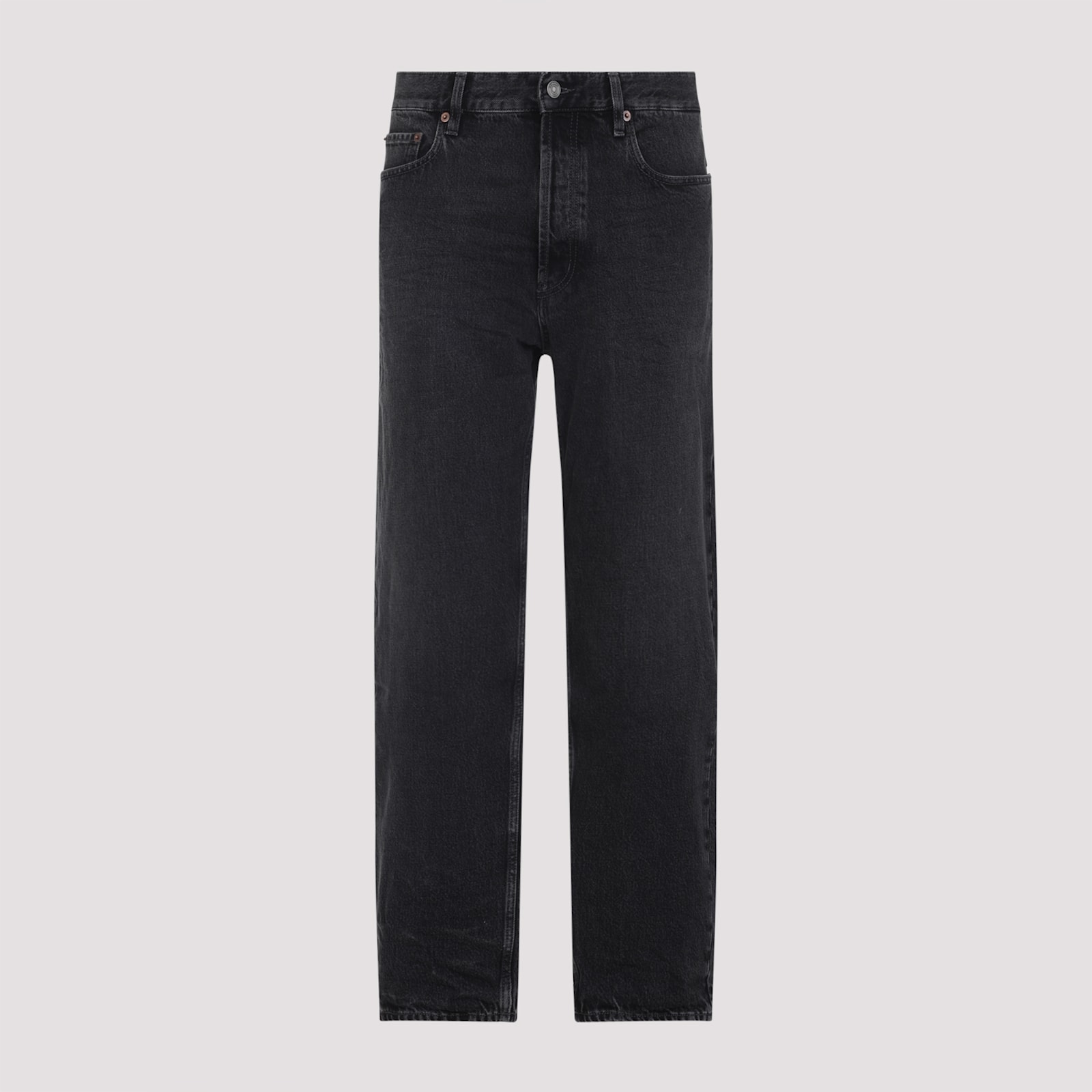 Saint Laurent Mick Long Straight-leg Jeans In Black